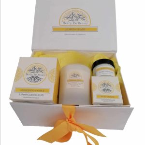 Lemongrass & Basil Candle & Handcream Gift Box